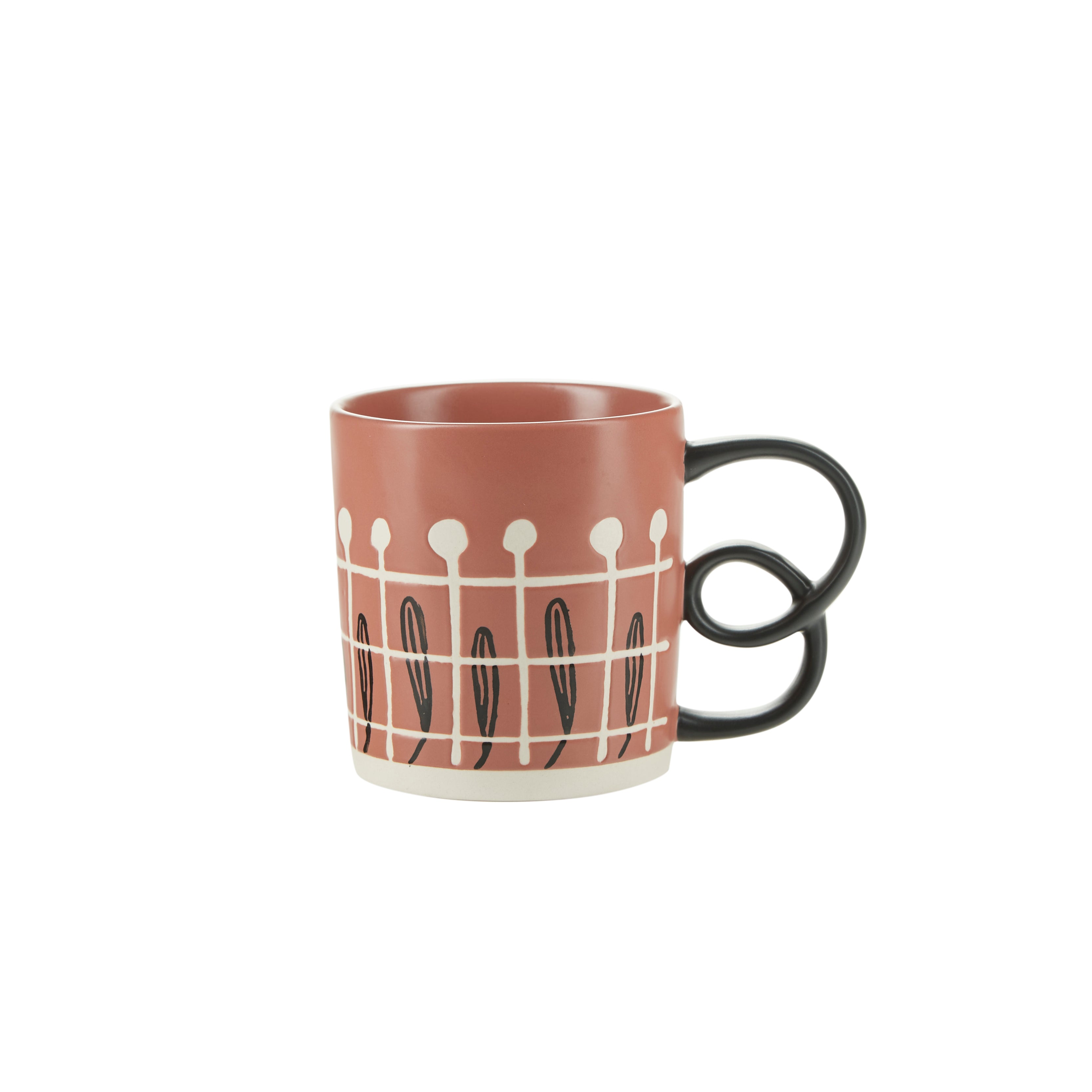 Bahne Interior Artist Handmade kop, Burned Red - H9,5 cm. - Bahne